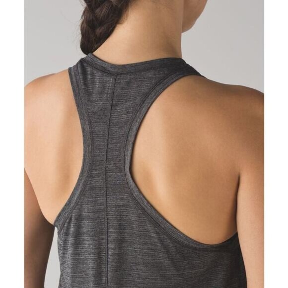 Lululemon Hot Like Agni Singlet In Heathered Black Size 4 - Picture 3 of 8
